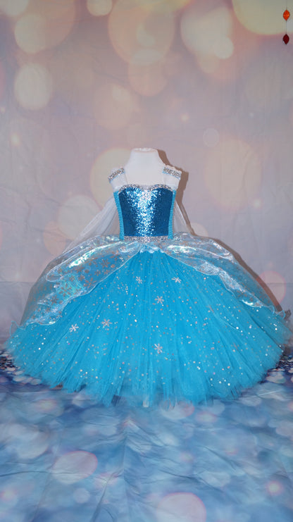 Disney Princess Elsa Frozen Inspired Blue Tutu Dress