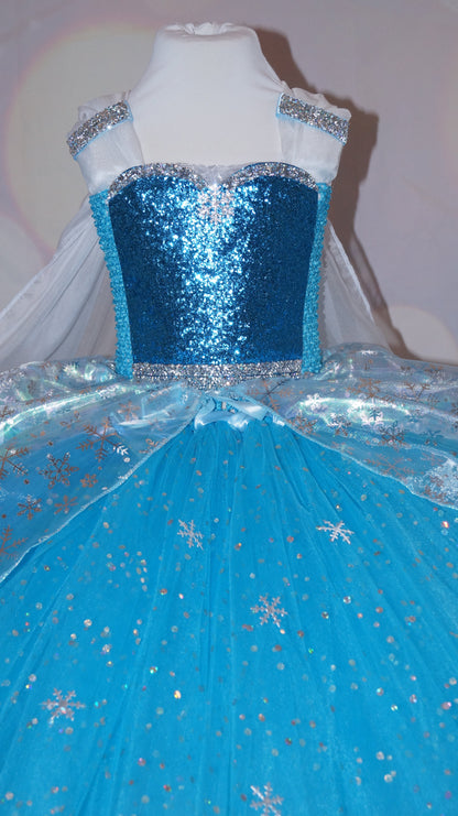 Disney Princess Elsa Frozen Inspired Blue Tutu Dress