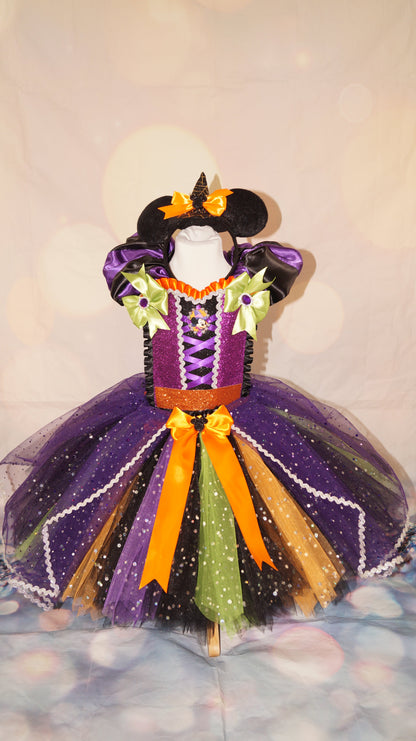 Halloween Minnie Mouse Witch Tutu Dress