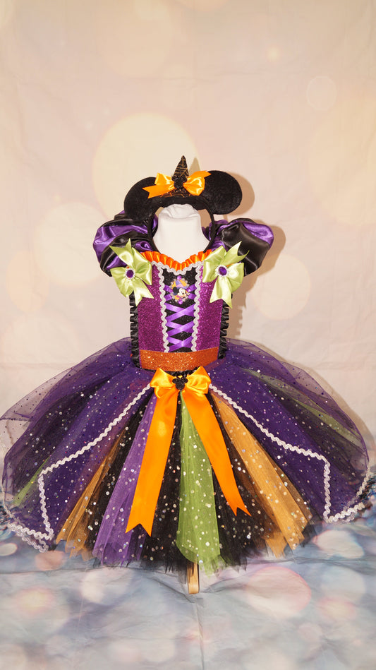 Halloween Minnie Mouse Witch Tutu Dress