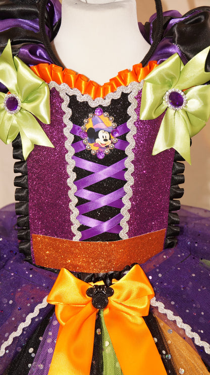 Halloween Minnie Mouse Witch Tutu Dress