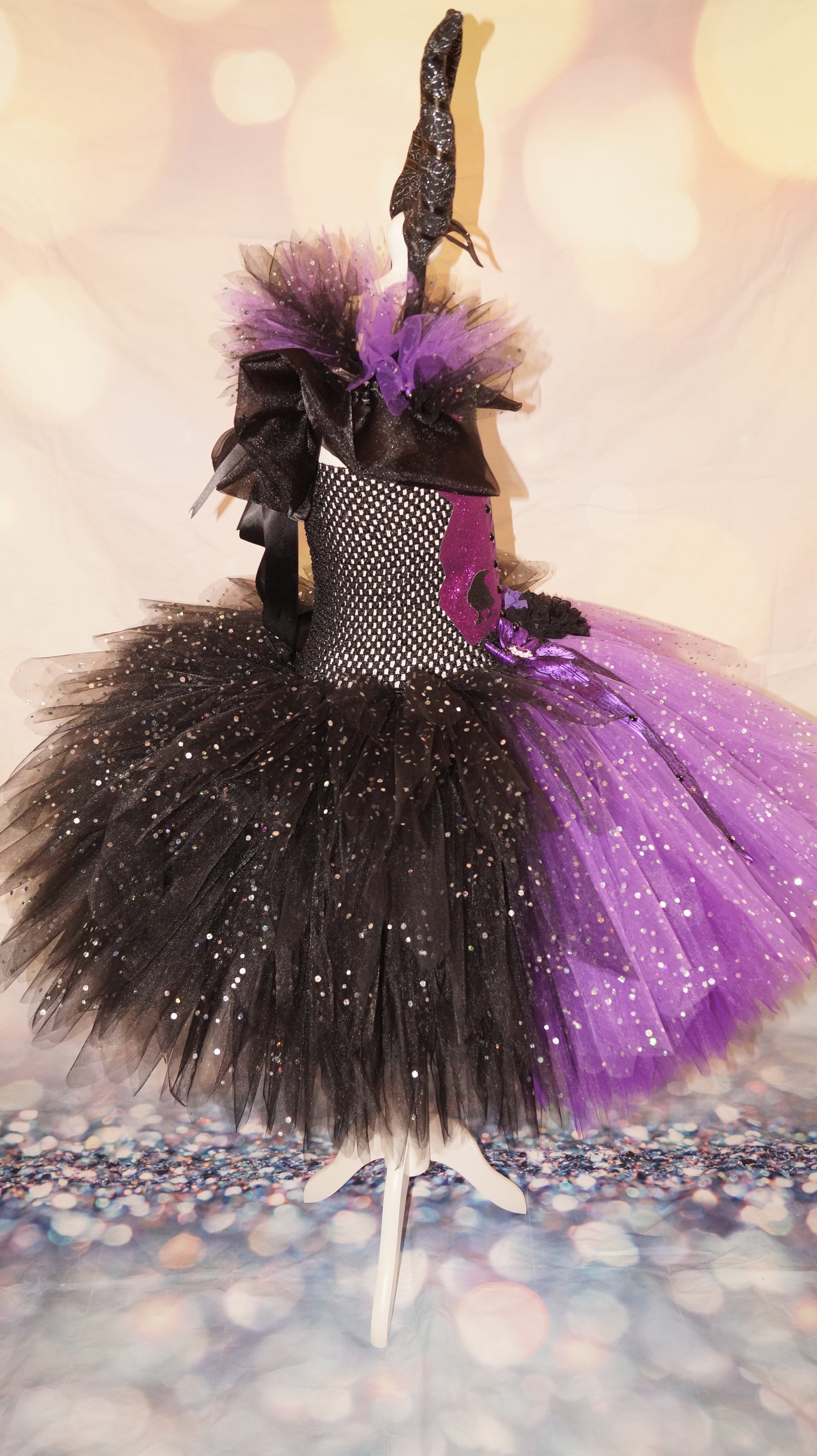 Halloween Maleficent Crow Witch Tutu Dress