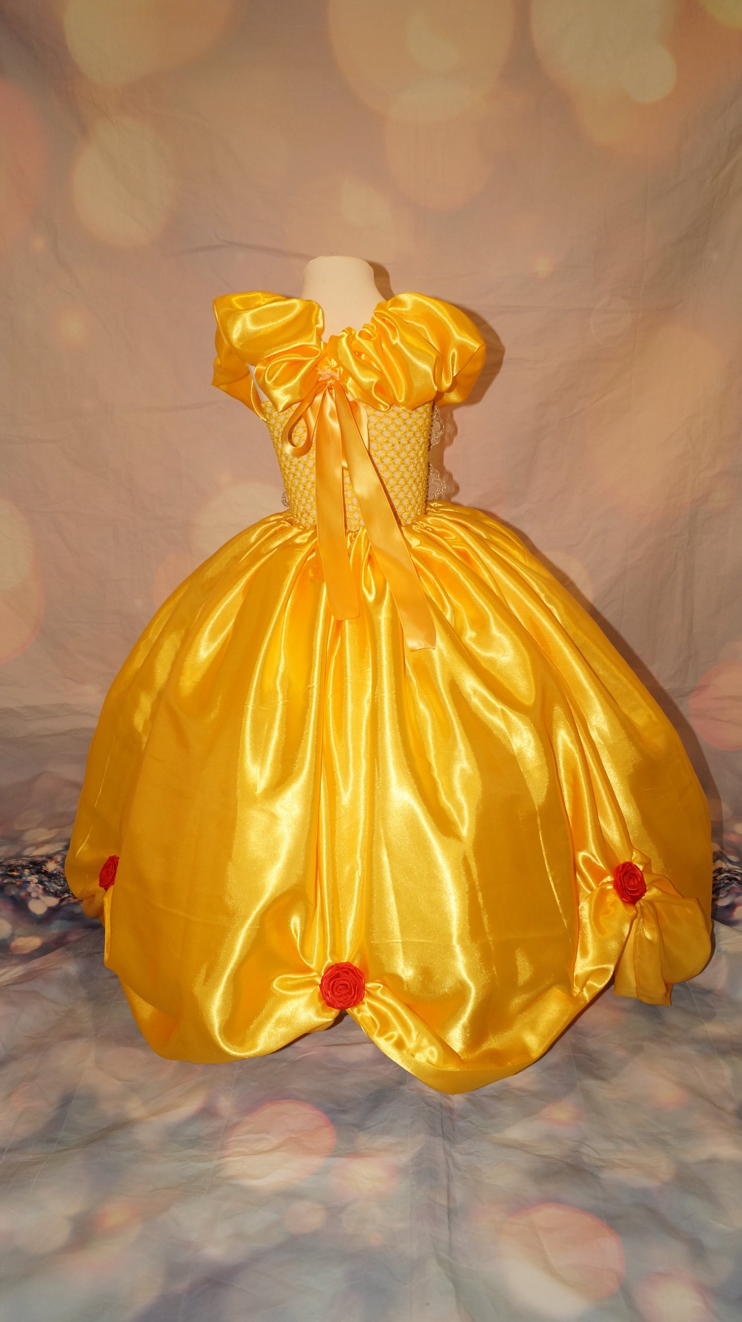 Disney Princess Belle Beauty and the Beast Satin Inspired Tutu Dress