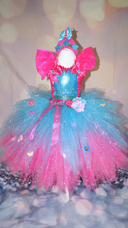 Trolls Poppy Inspired Tutu Dress