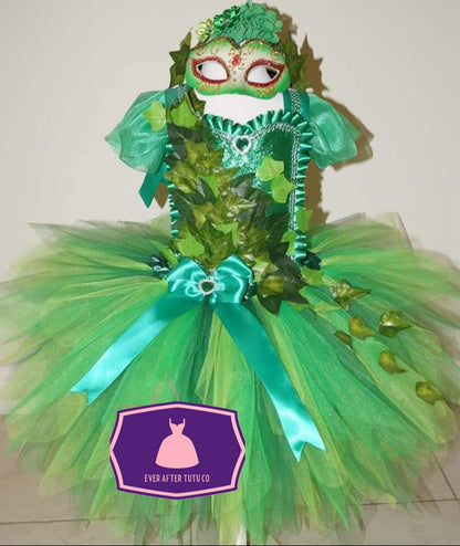 Poison Ivy Forest Leaf Flower Fairy Tutu Dress