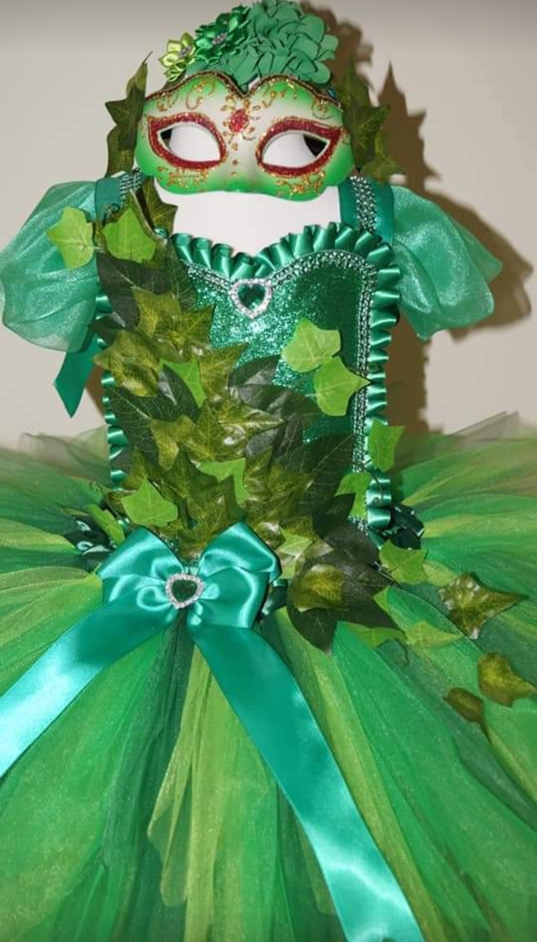 Poison Ivy Forest Leaf Flower Fairy Tutu Dress