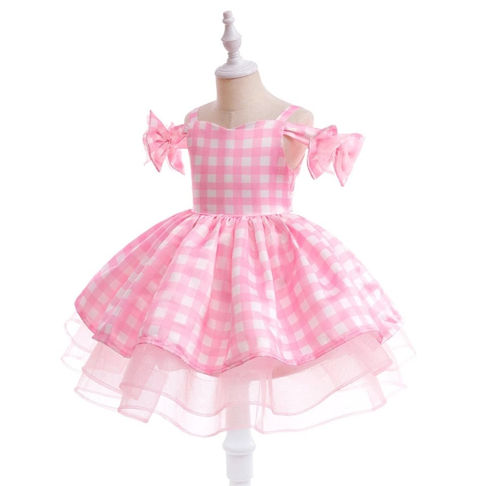 Barb Margot Halloween Dress Toddler Girls Plaid Dress