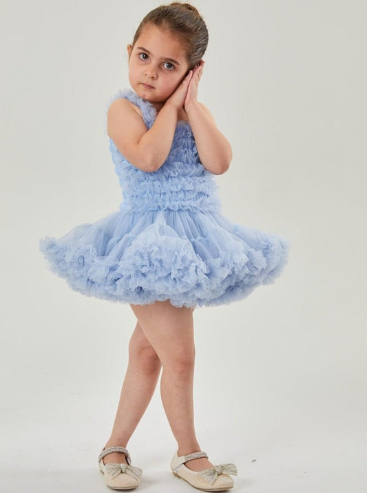 BALLERINA Girl Baby Girl Dress in Blue