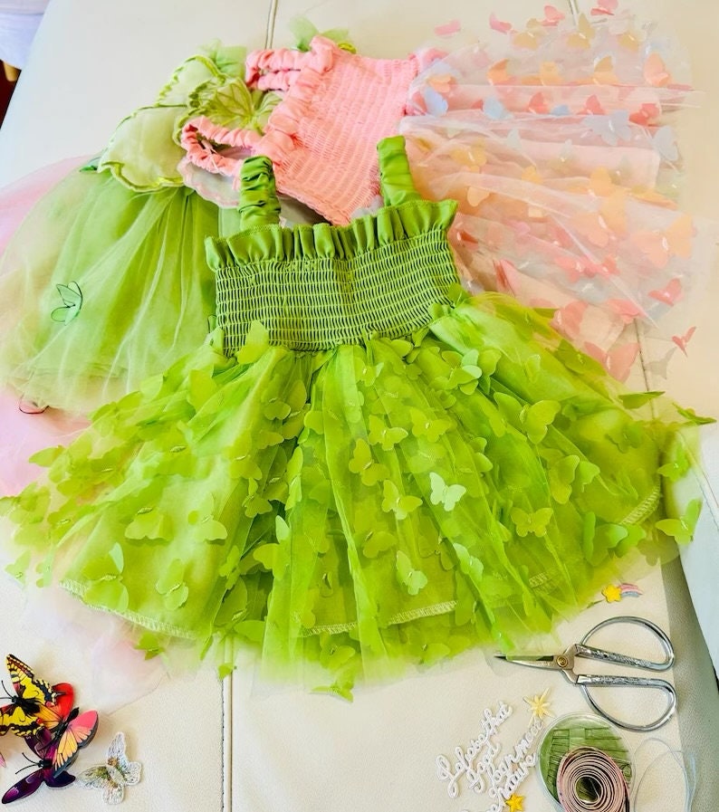 Baby Green Butterfly Dress