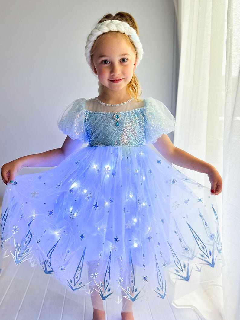 Light up Princess Costumes for Little Girls Elsa - Uporpor - Uporpor