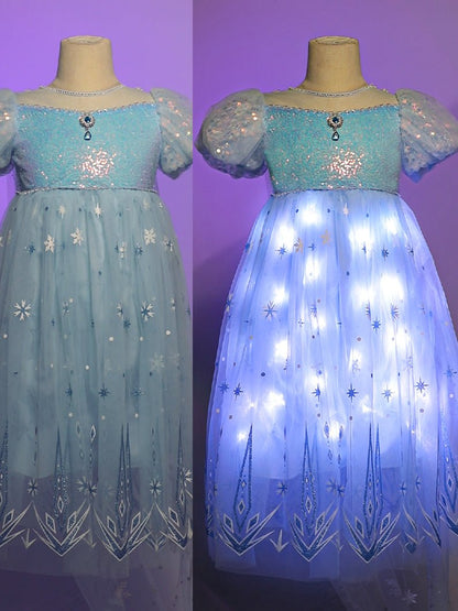 Light up Princess Costumes for Little Girls Elsa - Uporpor - Uporpor