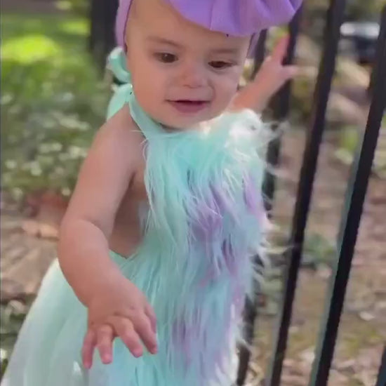 Monsters Inc Sully inspired Baby Costume with Leg Warmers