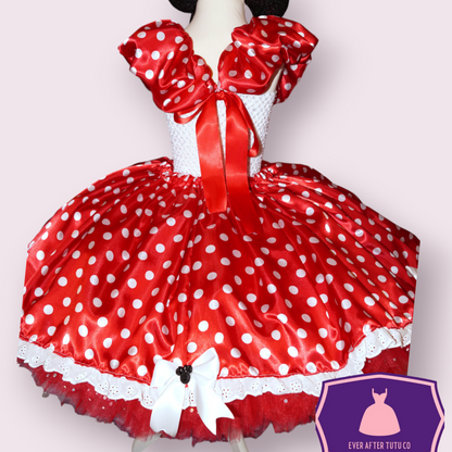 Disney Red and White Polka Dot Minnie Mouse Inspired Tutu Dress