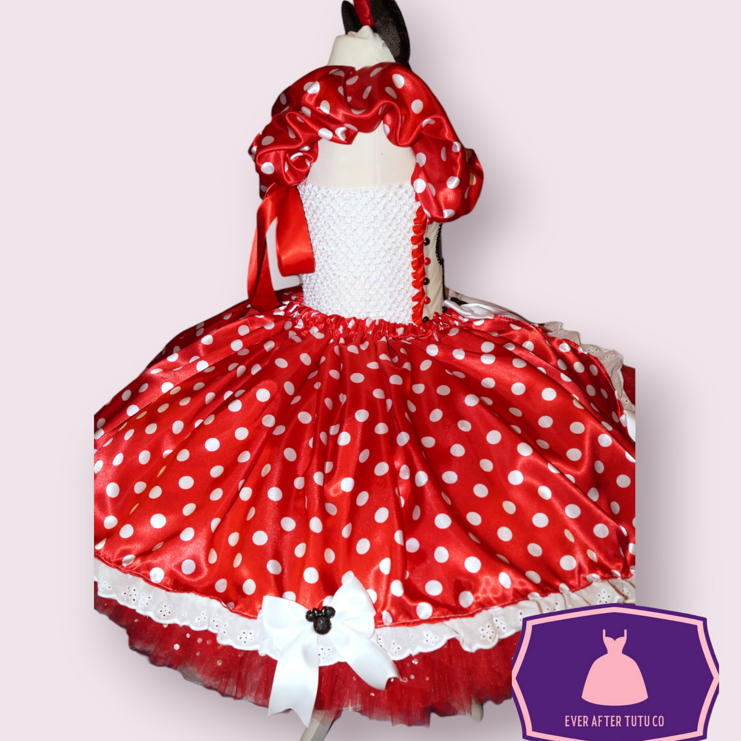 Disney Red and White Polka Dot Minnie Mouse Inspired Tutu Dress