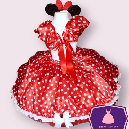 Disney Red and White Polka Dot Minnie Mouse Inspired Tutu Dress