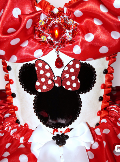 Disney Red and White Polka Dot Minnie Mouse Inspired Tutu Dress