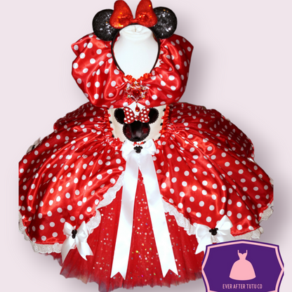 Disney Red and White Polka Dot Minnie Mouse Inspired Tutu Dress