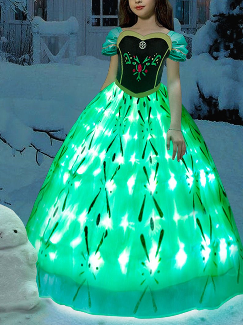 Anna LED Snow Princess Costume For Girl