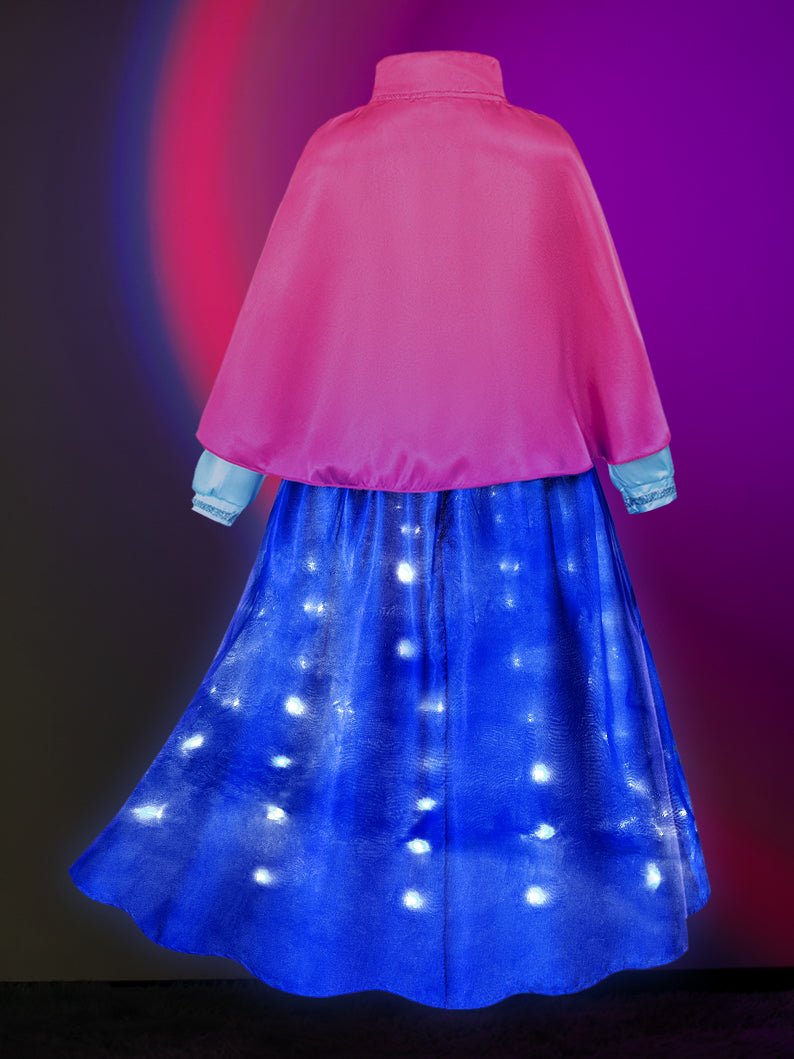 Anna Light up Princess Costumes Party Dress Up for Girls