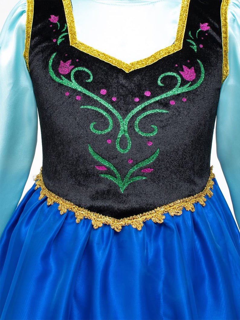 Anna Light up Princess Costumes Party Dress Up for Girls