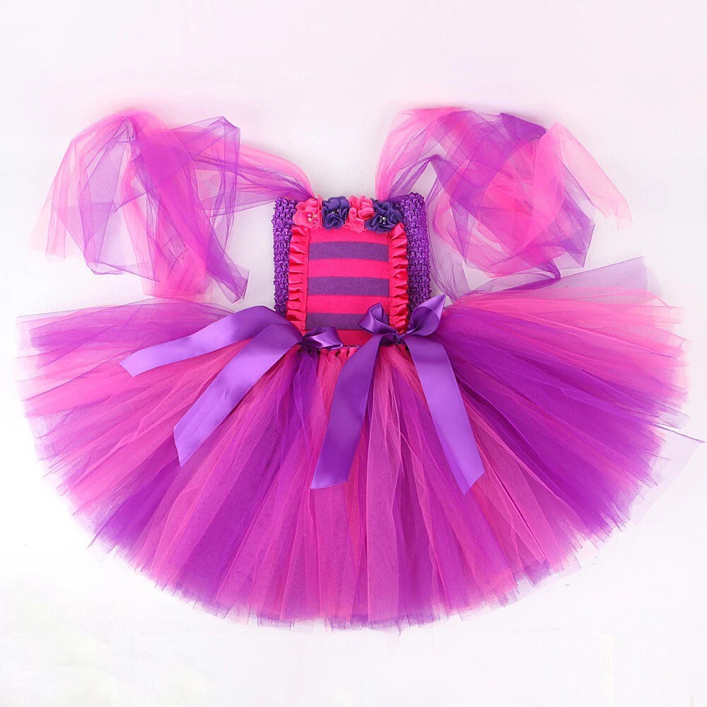 Cheshire Cat Costume Tutu Baby Toddler Kids Alice and Wonderland