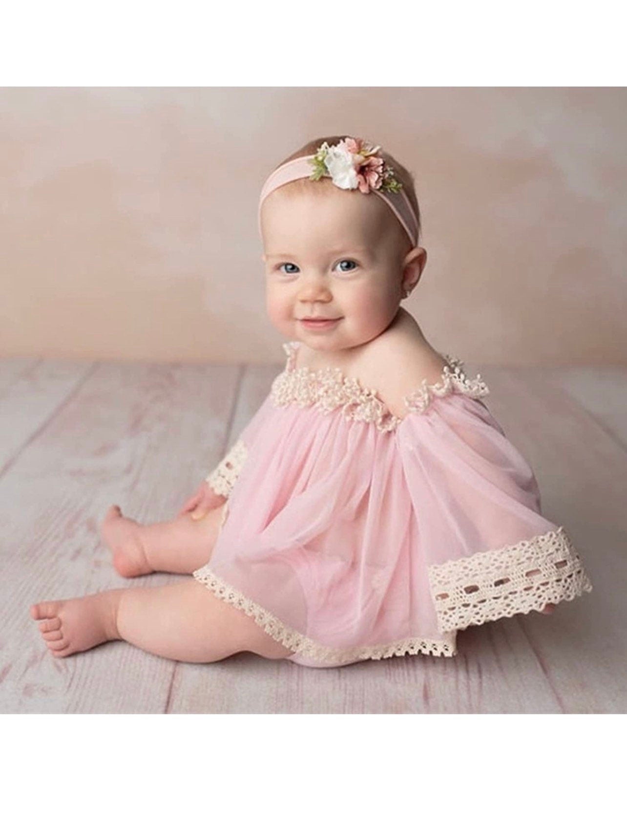 Newborn Photography Props Off Shoulder Newborn Baby Girl Clothes 1st Birthday Girl Outfit Newborn Outfits for Girls Photography Little Siste