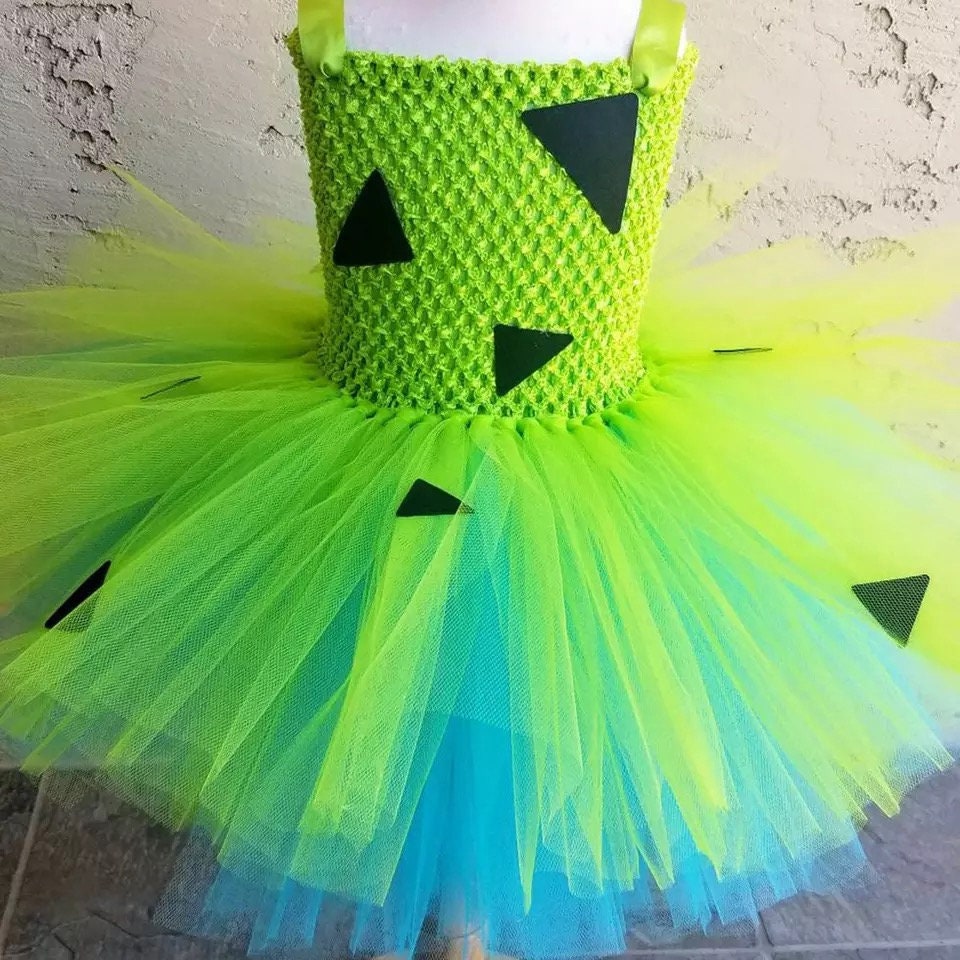 New Pebbles Green Blue Tutu Dress with Bow 1-14