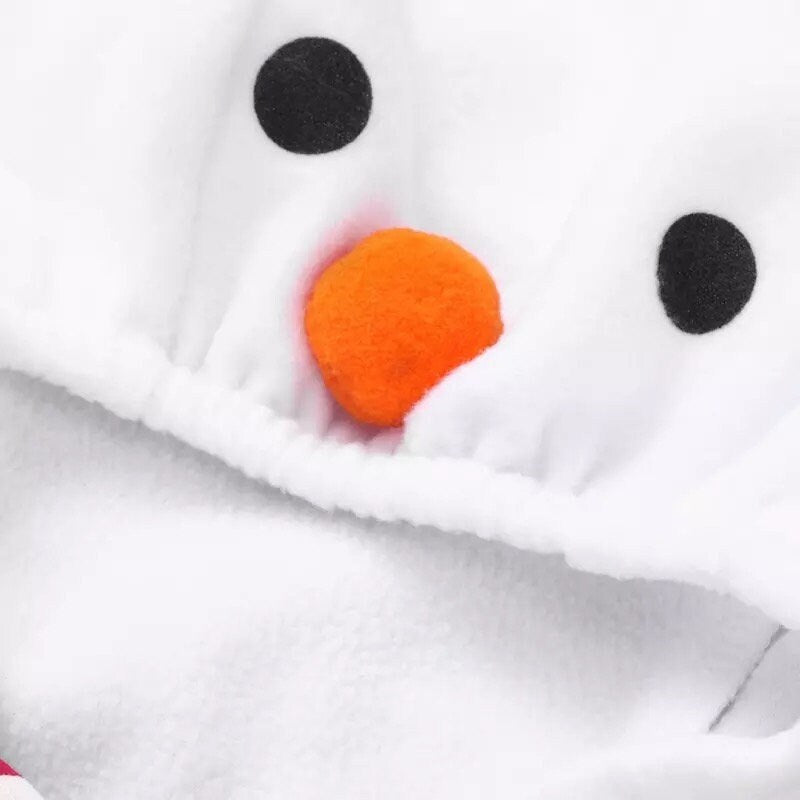 Infant Baby Romper with Scarf Snowman Cosplay Hooded Long Sleeve Christmas Costume OnePiece Jumpsuit