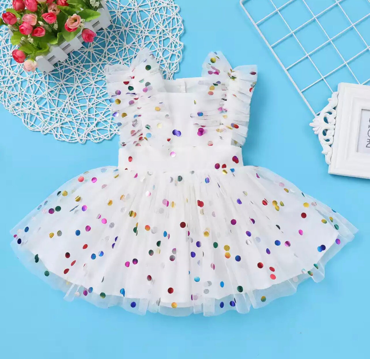Reindeer Christmas Baby Girl's Fall Summer Ballet Dresses Baby Girl's One-piece Tights Tulle Jumpsuit Cake Smash Dresses For Birthday Party