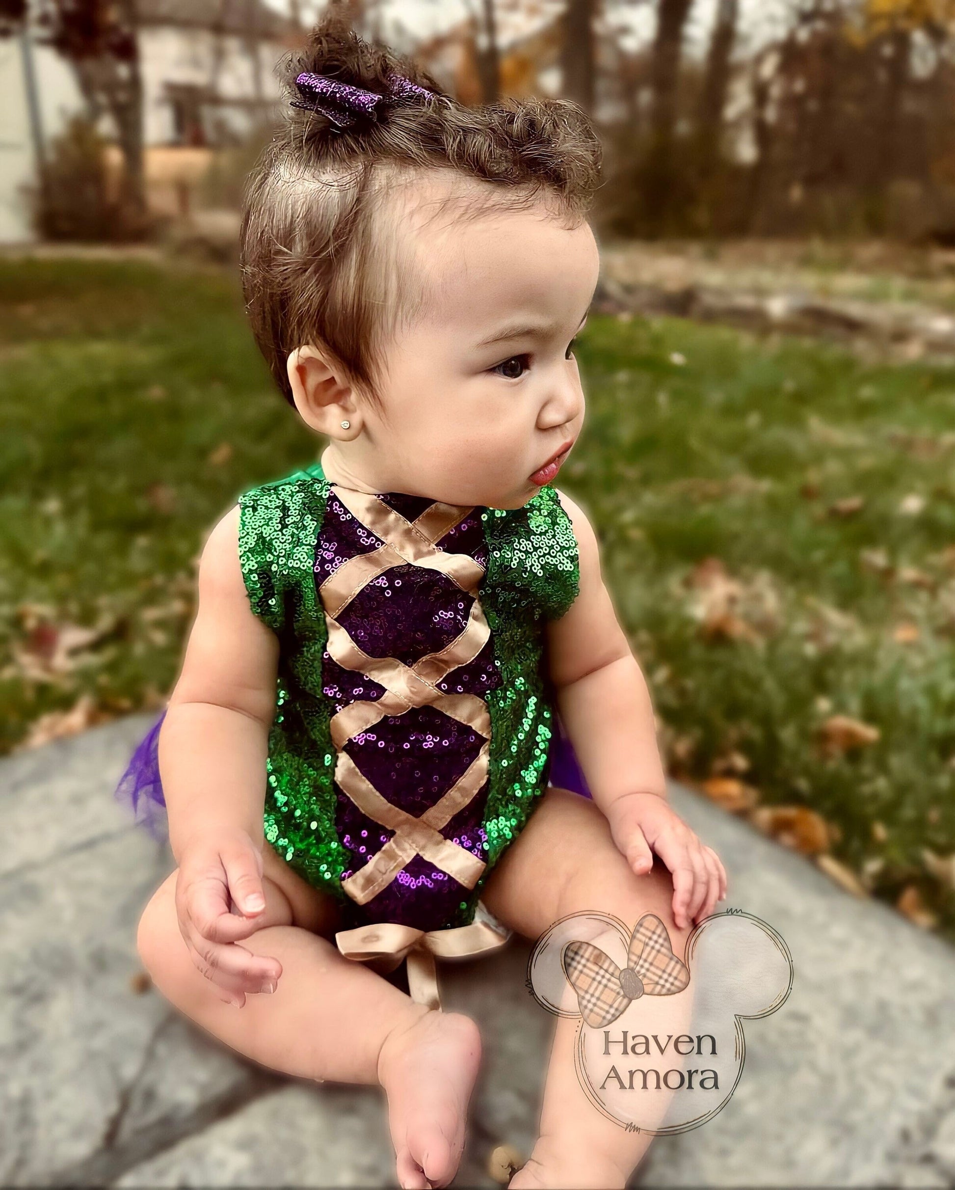 Hocus Pocus Sisters Winifred 0-18M Infant Baby Girls Romper Dress For Halloweens Color Patchwork Sequins SleevelessLace Backless Jumpsuits