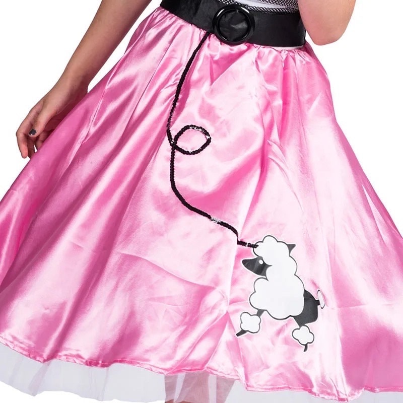 Girls Retro 50's Poodle Girl Costume Set