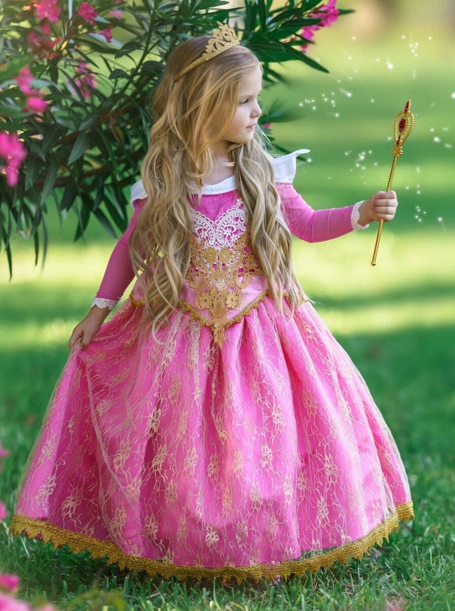 Girls Sleeping Beauty Deluxe Princess Costume Gown