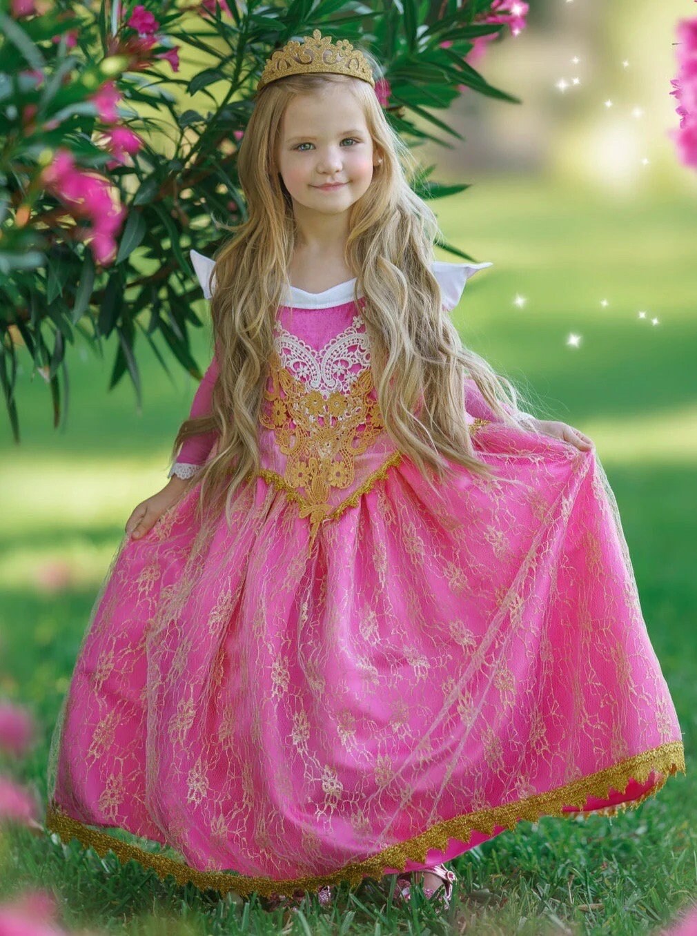 Girls Sleeping Beauty Deluxe Princess Costume Gown