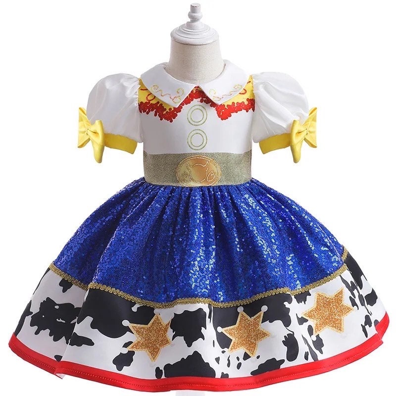 Girls Toy Story Jessie Inspired Sparkle Costume Dress Baby Toddler Girl