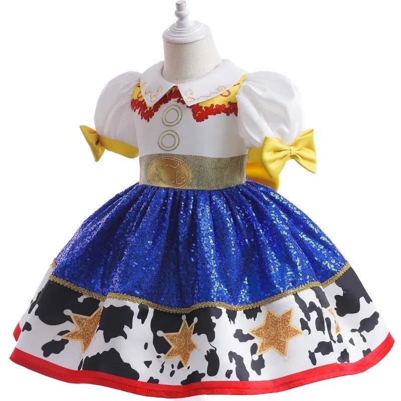 Girls Toy Story Jessie Inspired Sparkle Costume Dress Baby Toddler Girl