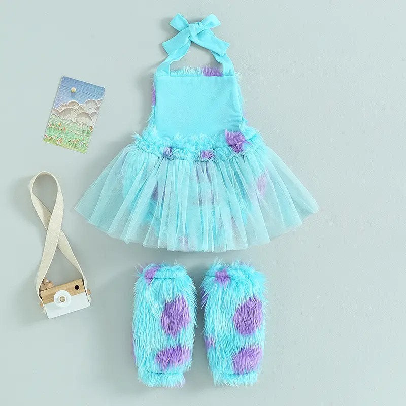 Monsters Inc Sully inspired Baby Costume with Leg Warmers