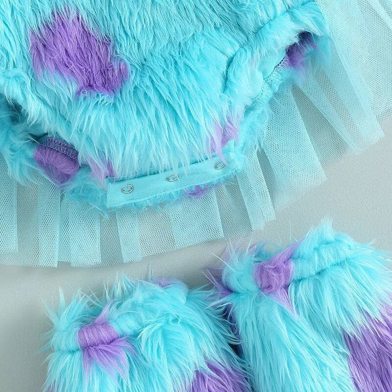 Monsters Inc Sully inspired Baby Costume with Leg Warmers