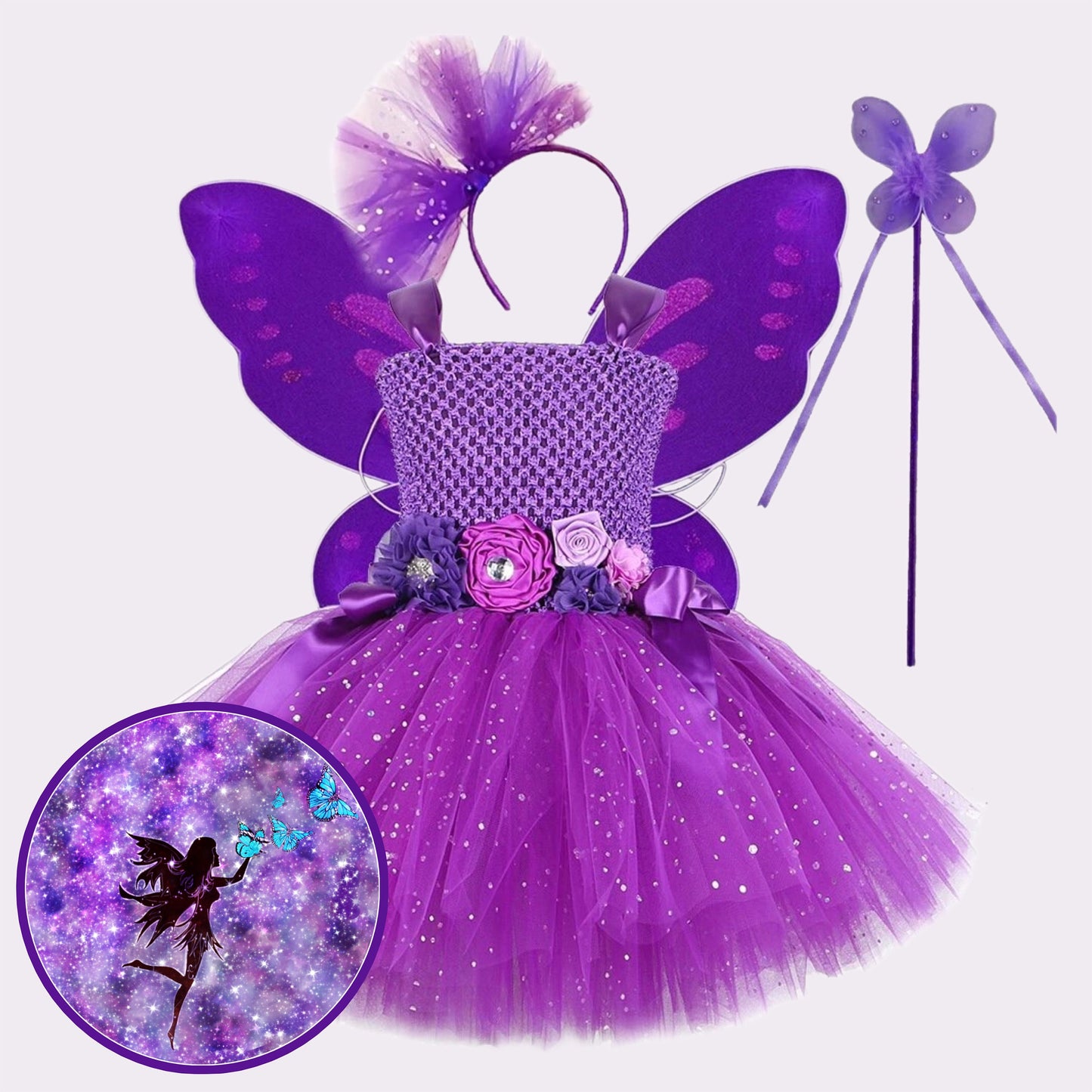 Purple Fairy Girls Toddler Halloween Costume