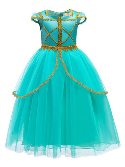 Light Up Jasmine Costume Princess Dresses for Halloween Cosplay Party