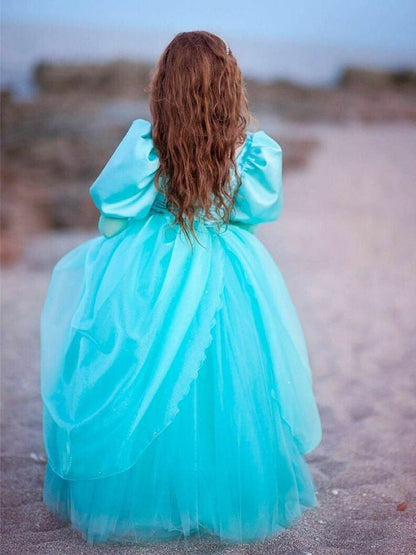 Light Up Little Mermaid Ariel long sleeve Dress for Girls Party