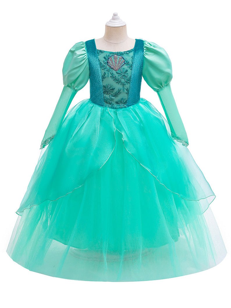 Light Up Little Mermaid Ariel long sleeve Dress for Girls Party