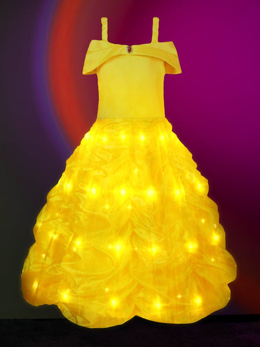 Light Up Princess Dress-up Clothes Beauty and Beast Costume for a Girl