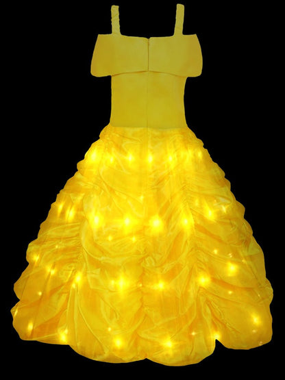 Light Up Princess Dress-up Clothes Beauty and Beast Costume for a Girl