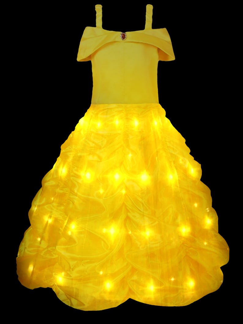 Light Up Princess Dress-up Clothes Beauty Beast Costume for a Girl