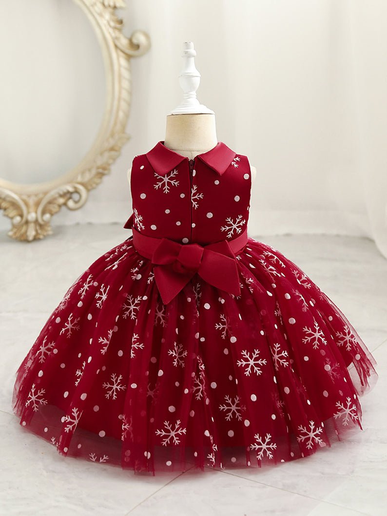 Light Up Snowflake Sleeveless Girls Christmas Princess Dress