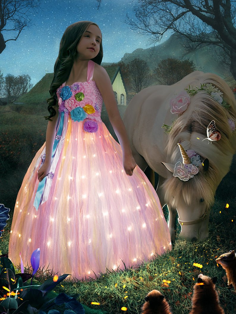 Unicorn Light Up  Princess Dress